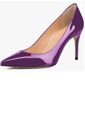 Zszszsu Purple Pointed Toe Slip On Dress Pump Sexy Stiletto High Heels Shoes